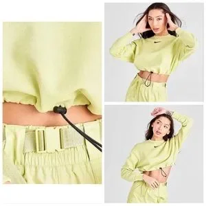 Nike Tops New Nike Elastic Drawcord Cropped Mini Swoosh